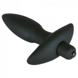 Black Velvets - Plug Anale con Vibrazione, Lungo, Nero, 13cm, Silicone