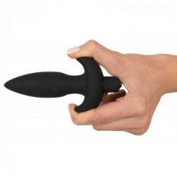 Black Velvets - Plug Anale con Vibrazione, Lungo, Nero, 13cm, Silicone