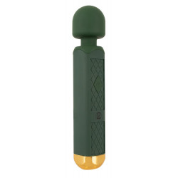 Emerald Love Luxurious - Massaggiatore con Testa Vibrante, Stimolante, Lungo, 22 cm, Ricaricabile, Silicone, Verde