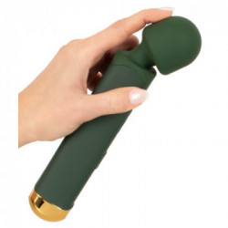 Emerald Love Luxurious - Massaggiatore con Testa Vibrante, Stimolante, Lungo, 22 cm, Ricaricabile, Silicone, Verde