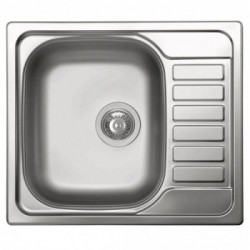 Elleci LIX125SACDX - Lavello inox SKY, 125, 580X500, 1vg dx satinato