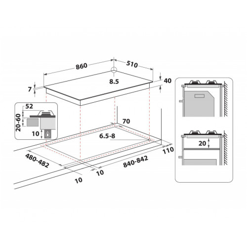 Whirlpool GMAL 9522/IXL - Piano Cottura a Gas,...