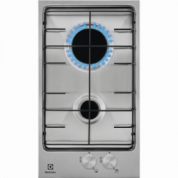 Electrolux EGG3222N - Piano Cottura a Gas, Domino, Acciaio Inox, 2 Fuochi, 30 Cm