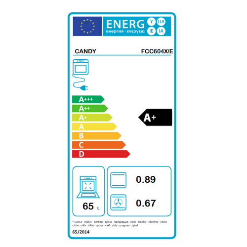 Candy FCC604X/E - Forno Elettrico da Incasso,...
