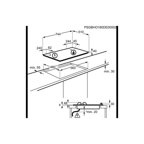 Electrolux KGS7534SX - Piano Cottura a Gas,...