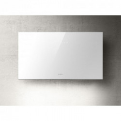 Elica PLAT WH/F/55 - Cappa Filtrante a Parete, Vetro Bianco, 730 m³/h, PRF0165707, A