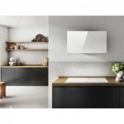 Elica PLAT WH/F/55 - Cappa Filtrante a Parete, Vetro Bianco, 730 m³/h, PRF0165707, A