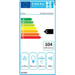 Elica TUBE PRO WH/A/43 - Cappa Aspirante a Parete, Bianco, 603 m³/h, PRF0090720, C