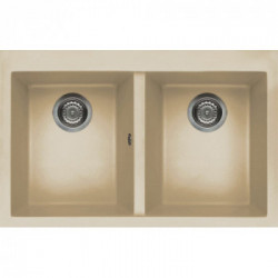 Elleci LKQ35095 - Lavello quadra 350, 79X50, 2V, champagne