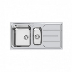 Foster 1197 161 - Lavello S1000 Sopratop, vasche a DX, Inox spazzolato, 97x50 cm