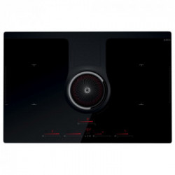 Elica NIKOLATESLA BL/F/83 - Piano Induzione con Cappa Filtrante Integrata, Vetro Nero, 83 cm, PRF0120978, A+