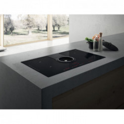 Elica NIKOLATESLA BL/F/83 - Piano Induzione con Cappa Filtrante Integrata, Vetro Nero, 83 cm, PRF0120978, A+