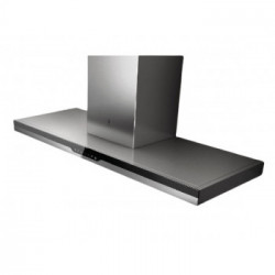 Elica METEORITE IX/A/120 - Cappa Aspirante a Parete, Inox e Vetro Nero, 120 cm, PRF0147273, A