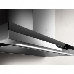 Elica METEORITE IX/A/120 - Cappa Aspirante a Parete, Inox e Vetro Nero, 120 cm, PRF0147273, A