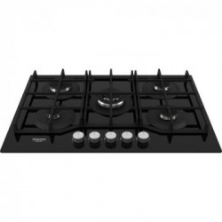 Hotpoint HAGS 72F/BK - Piano Cottura a Gas, 5 Fuochi, 73 cm