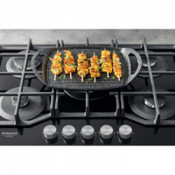 Hotpoint HAGS 72F/BK - Piano Cottura a Gas, 5 Fuochi, 73 cm