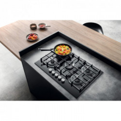 Hotpoint HAGS 72F/BK - Piano Cottura a Gas, 5 Fuochi, 73 cm