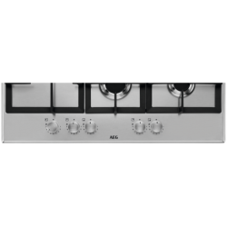 Aeg HGB75520SM - Piano Cottura a Gas Slim Profile, 75 cm, 5 Fuochi, Acciaio Inox