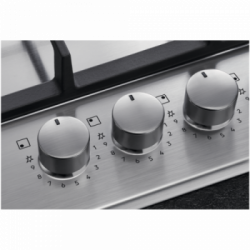 Aeg HGB75520SM - Piano Cottura a Gas Slim Profile, 75 cm, 5 Fuochi, Acciaio Inox