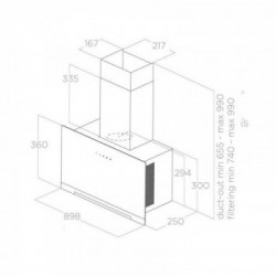 Elica APLOMB BL/A/90 - Cappa Aspirante a Parete, Nero, 680 m³/h, PRF0166939, A