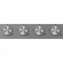 Candy CHW6D4WPX - Piano Cottura a Gas, 4 Fuochi, 60 cm, Inox