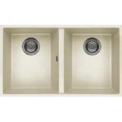 Elleci LGQ35062BSO - Lavello quadra 350, 76x44, 2V, bianco antico