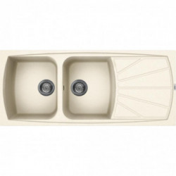 Elleci LGL50062 - Lavello living 500, 116X50, 2VG, bianco antico