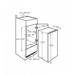 Aeg SKB512E1AS - Frigorifero da incasso Monoporta, 208 L, Bianco, Classe E