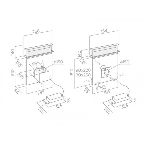 Elica PANDORA BL/F/90 - Cappa Filtrante...