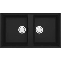 Elleci LGB45040BSO - Lavello best 450, 84x49, 2V, nero sottotop