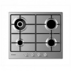 Candy CHW6BR4WPX - Piano Cottura a Gas, 4 Fuochi, 60 cm, Inox