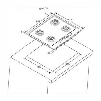 Candy CHW6BR4WPX - Piano... 2