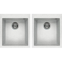 Elleci LGQ20052 - Lavello quadra 200, , 2V, bianco pietra