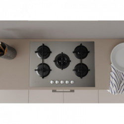 Indesit ING 72T/TD - Piano Cottura a Gas, 5 Fuochi, 73 cm