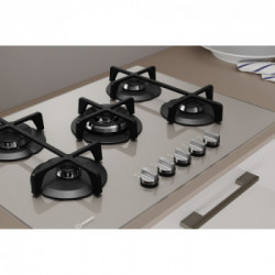 Indesit ING 72T/TD - Piano Cottura a Gas, 5 Fuochi, 73 cm