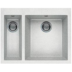 Elleci LGQ15052 - Lavello quadra 150, 59x50, 2V, bianco pietra