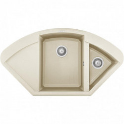 Elleci LGYCOR62 - Lavello easy CORNER, 105.7X57.5, 2VG, bianco antico