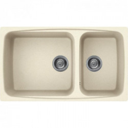 Elleci LGF45062 - Lavello fox 450, 86x50, 2V, bianco antico