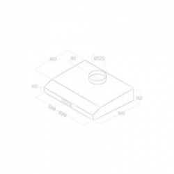 Elica KREA ST IX F/60 - Cappa Filtrante Sottopensile, Inox, 60 cm, 55311065, D