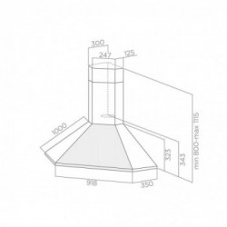 Elica ACUTA IX/F/100 - Cappa Filtrante ad Angolo, Inox, 100 cm, PRF0121267, A