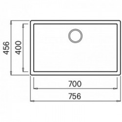 Elleci LKZ13095 - Lavello zen 130, 75,6X45,6, 1V, champagne
