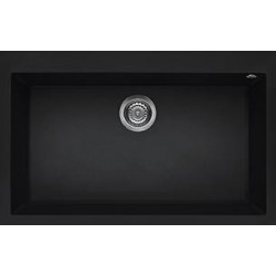Elleci LKQ13086 - Lavello quadra 130, 79x50, 1V, black
