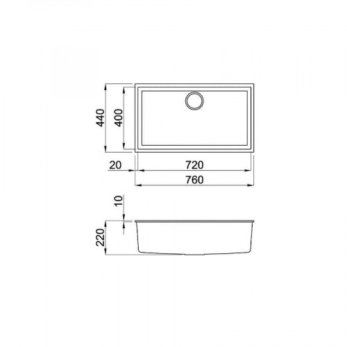 Elleci Quadra 130 LMQ13079 - Lavello, Aluminium