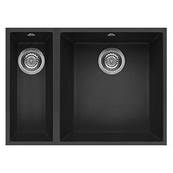 Elleci LMQ15070BSO - Lavello quadra 150, 59x50, 2V, ghisa sottotop