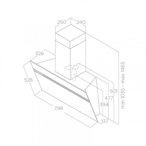 Elica STRIPE WH/A/80 - Cappa Aspirante a...