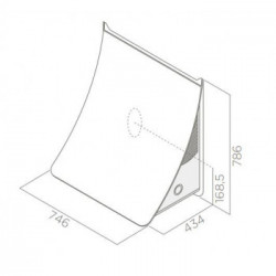 Elica NUAGE DRYWALL/F/75 - Cappa Filtrante a Parete, Inox Pannellabile, 75 cm, PRF0096484, A