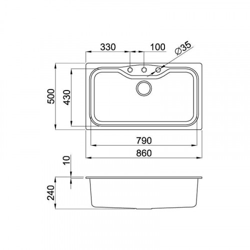 Elleci Fox 360 Bianco Titanio LGF36068 - Lavello