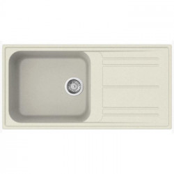 Smeg LZ150P - Lavello da Incasso, Una Vasca Con Gocciolatoio, 100 cm, Panna