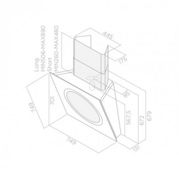 Elica OM AIR WH/F/75 -... 2