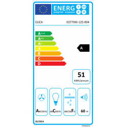 Elica OM AIR WH/F/75 - Cappa Filtrante a Parete, Vetro Bianco, 75 cm, PRF0094734, A